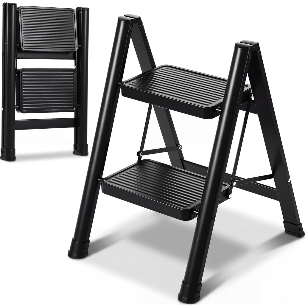 2 Step Carbon Steel Ladder with Anti-Slip Wide Pedal R139