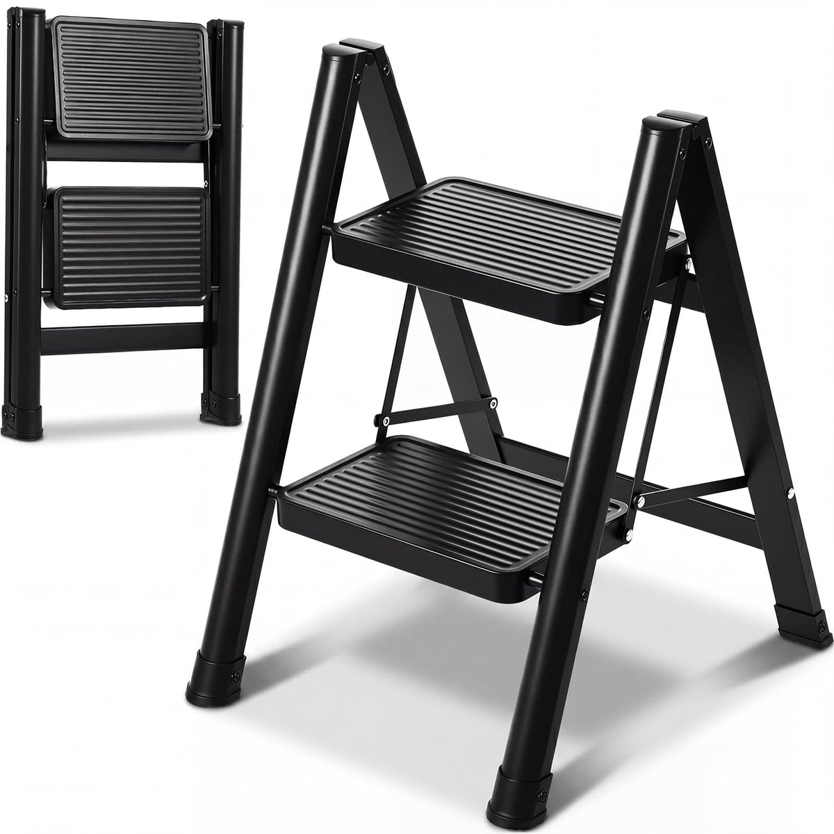 2 Step Carbon Steel Ladder with Anti-Slip Wide Pedal R139