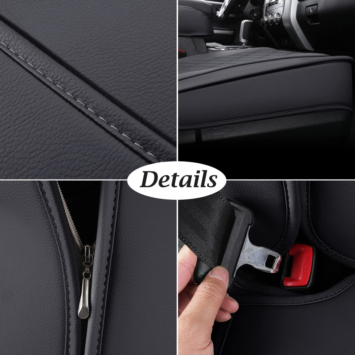 Leather Car Seat Covers Full Set G8701