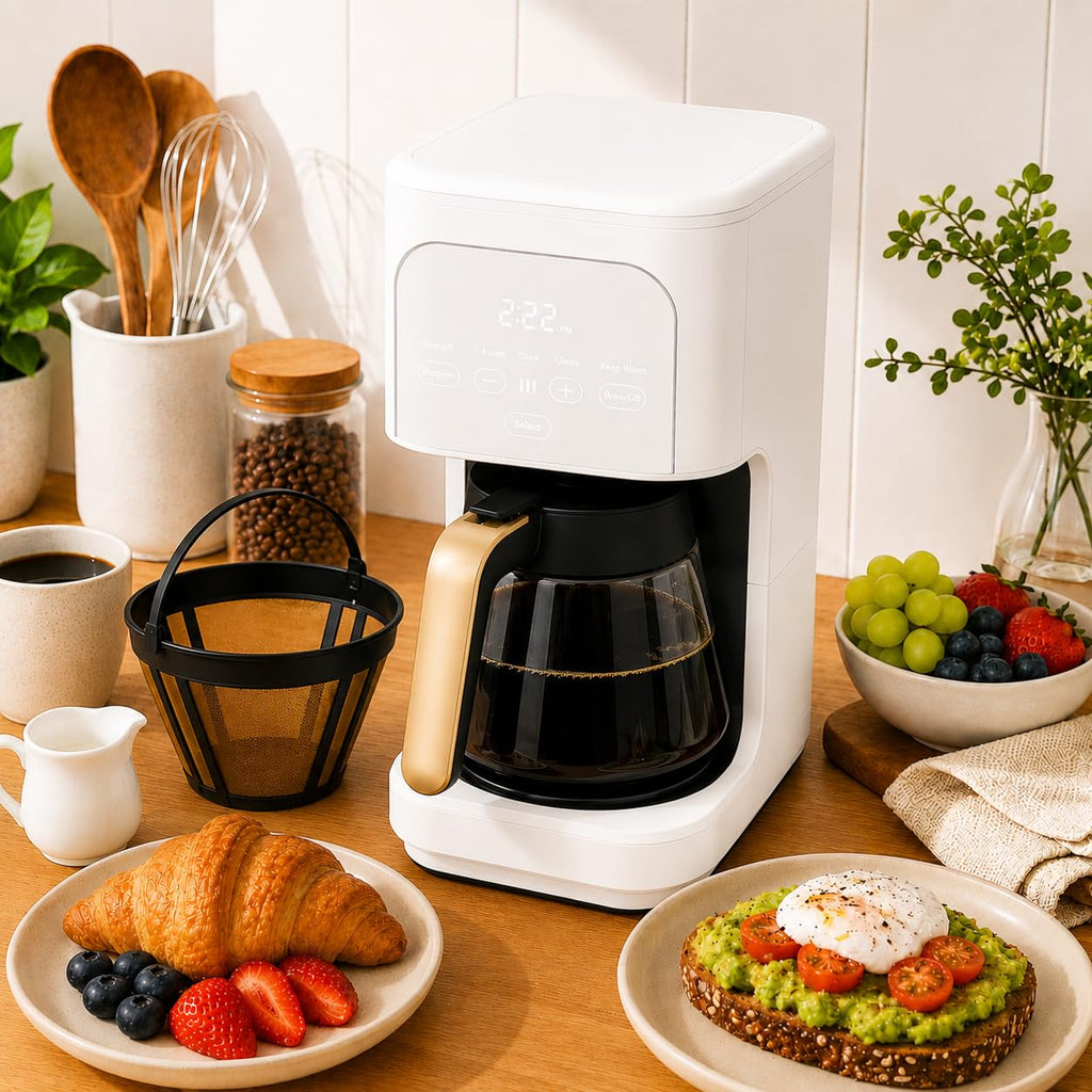 12-Cup Programmable Coffee Maker with Glass Carafe F850