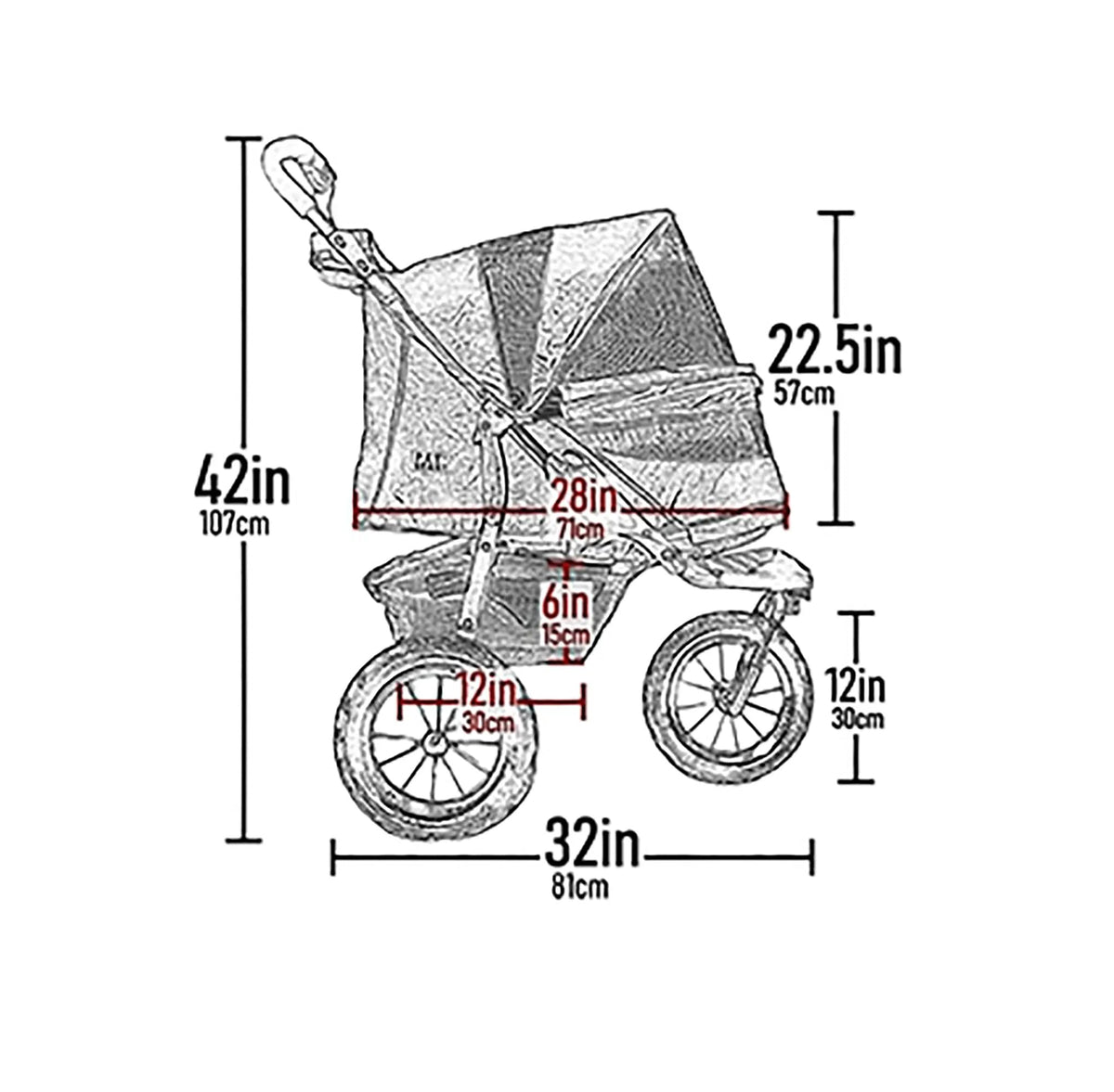 Caribbean Blue Pet Stroller I5997
