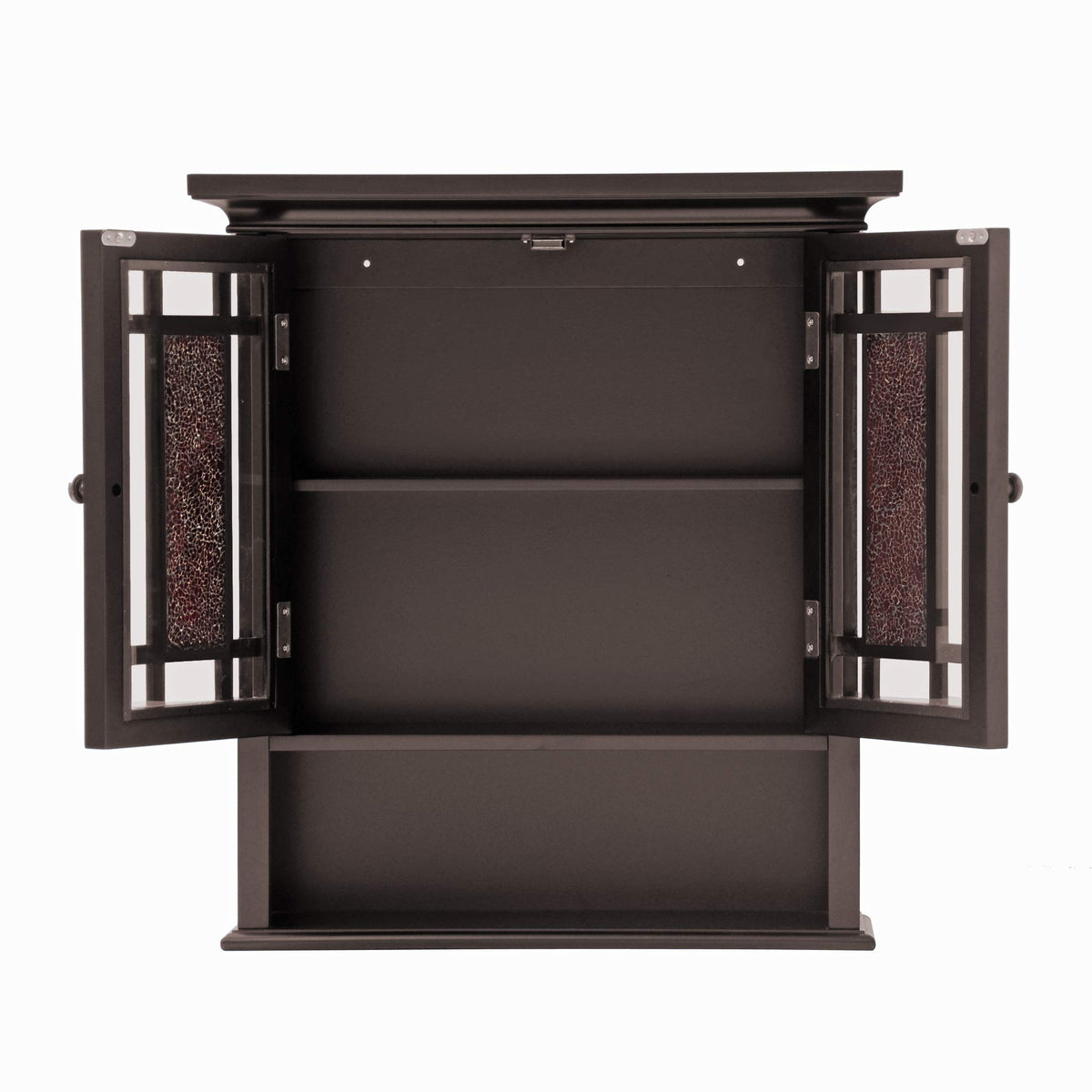 Over The Toilet Wall Medicine Cabinet with 2 Glass Mosaic Doors S9451