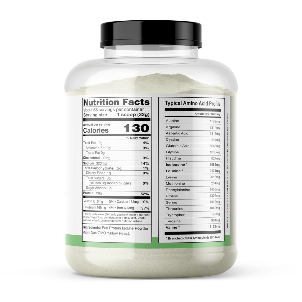 100% Pea Protein Vegan Gluten Free 5 Pound Unflavored L135661