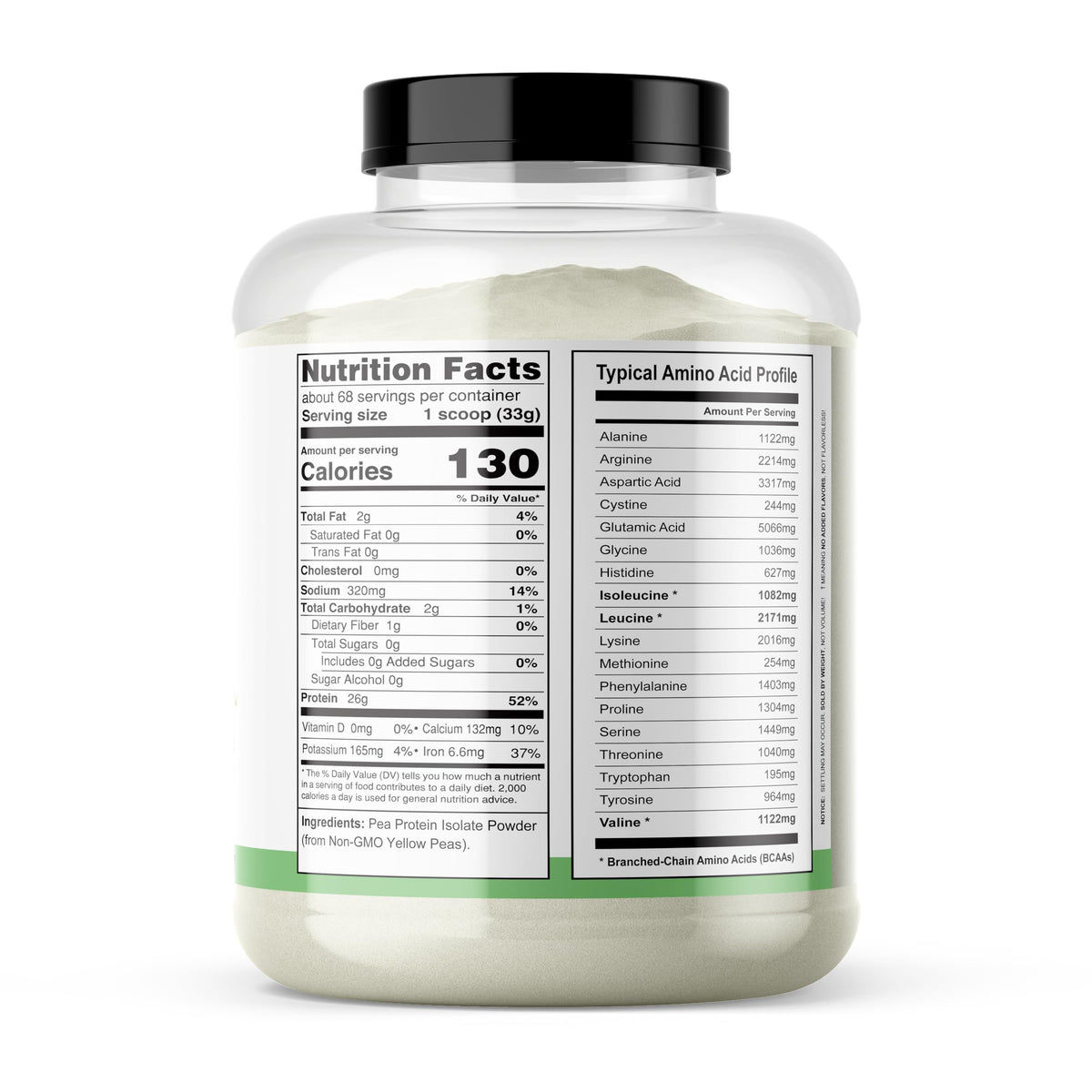 100% Pea Protein Vegan Gluten Free 5 Pound Unflavored L135661