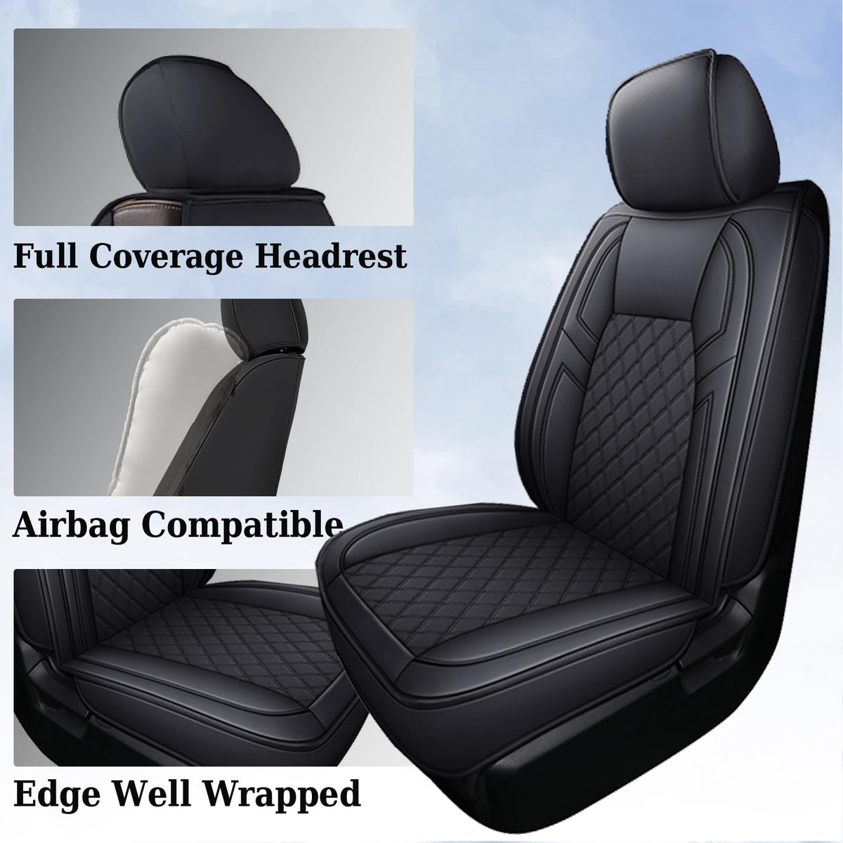 Leather Car Seat Covers Full Set G8701