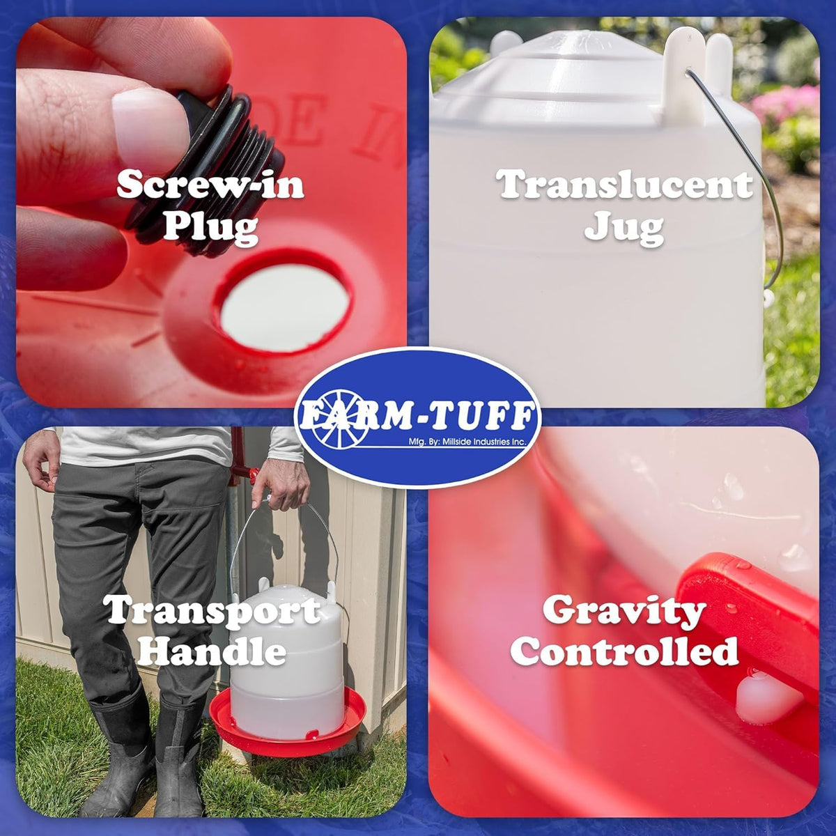 3 Gallon Plastic Poultry Waterer T9456