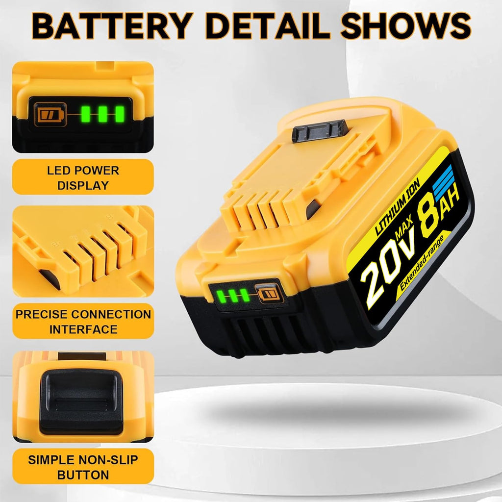 8.0Ah 20V Replacement Battery X384802