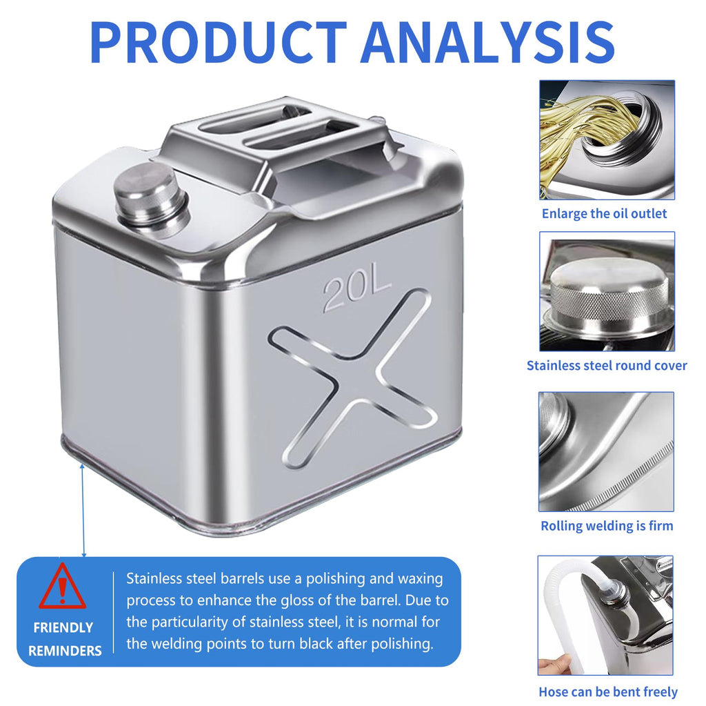 5 Gallon 304 Stainless Steel Water Container I670589