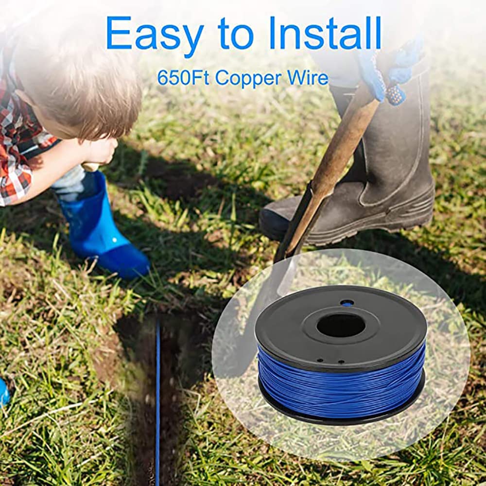 Electric Dog Fence, Aboveground Underground Pet Containment System, Covers up to 3/4 Acre, Waterproof Rechargeable Training Collar, Shock Tone Correction C837