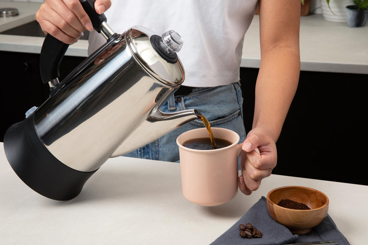 Electric 12 Cup Stainless Steel Coffee Percolator O6344