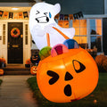 5 FT Halloween Inflatable Ghost with Build-in LEDs J478