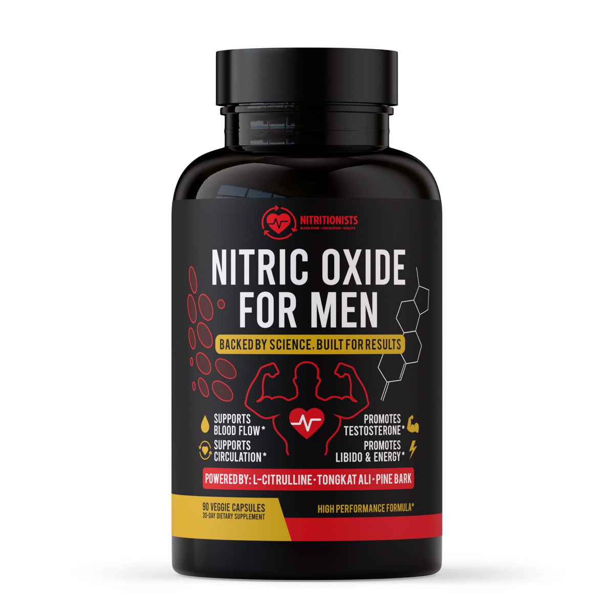 90 Capsules Nitric Oxide Supplement I3544