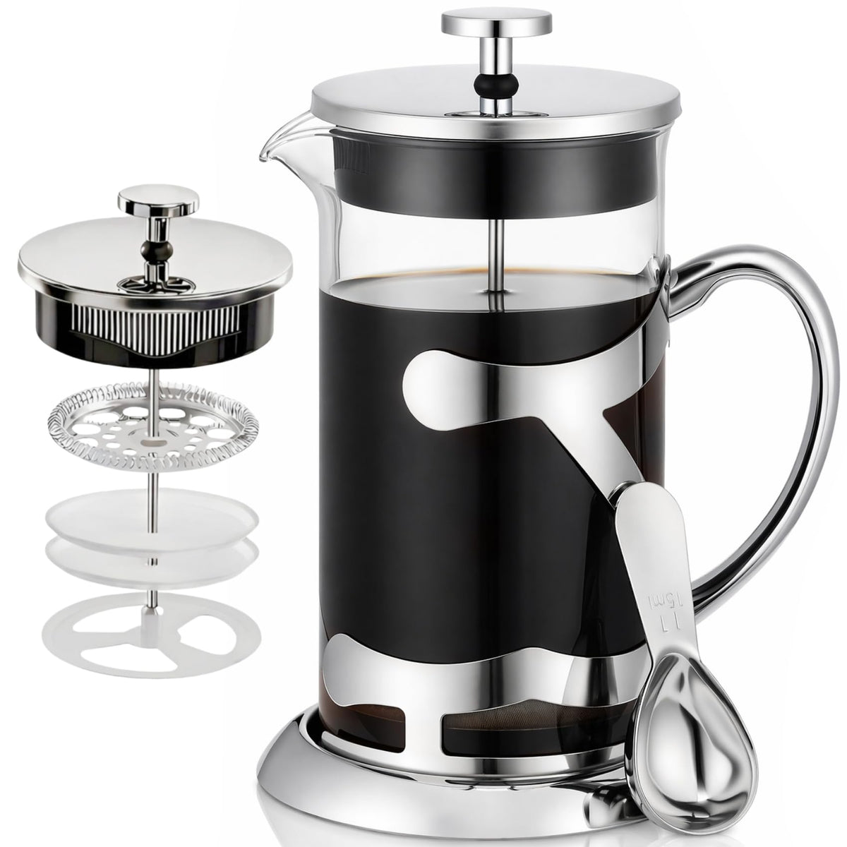 Stainless Steel French Press Coffee Maker 1L O522681