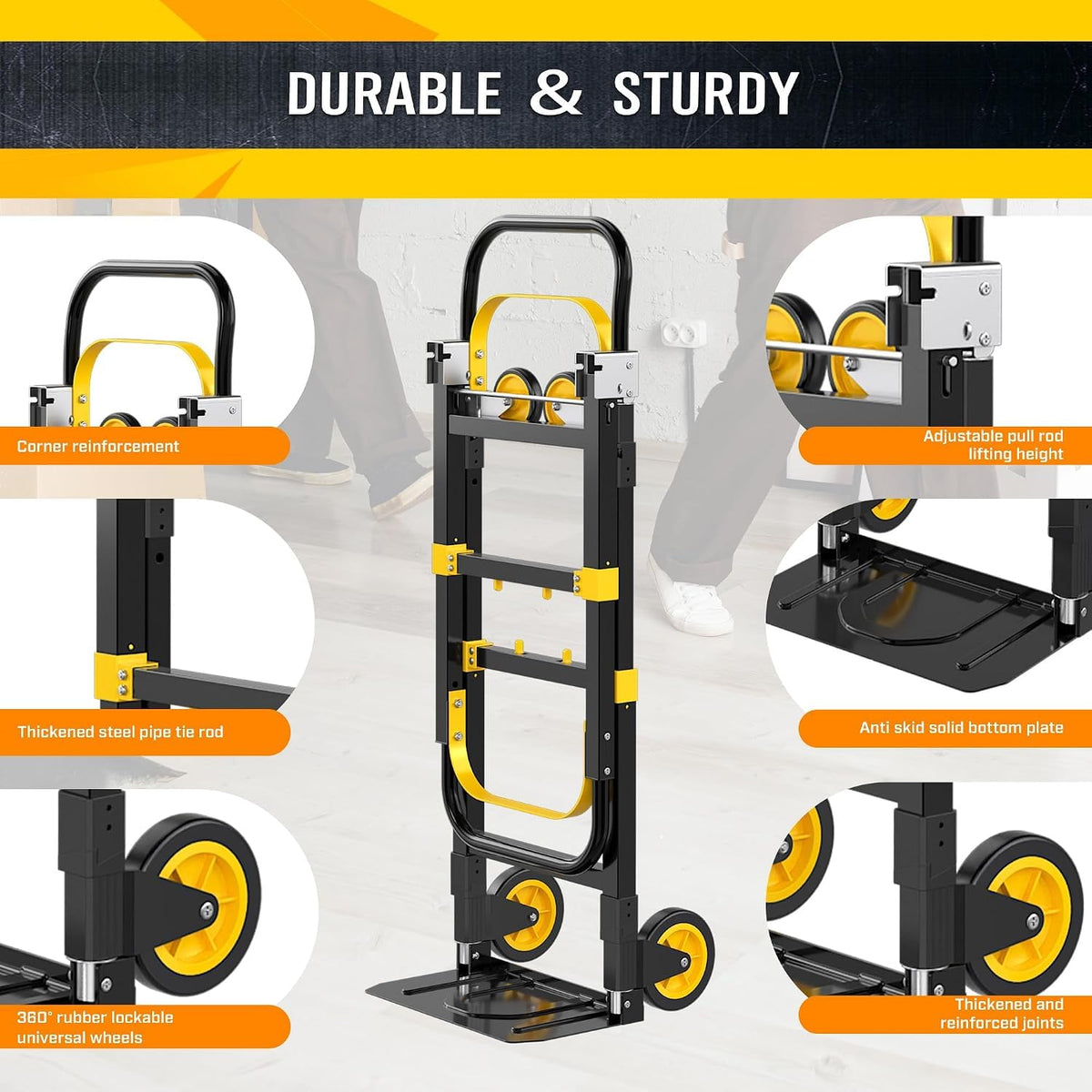 600lbs 3 in 1 Folding Hand Truck Dolly R814