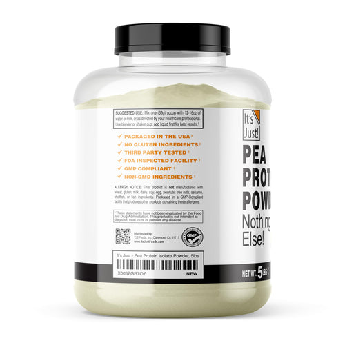 100% Pea Protein Vegan Gluten Free 5 Pound Unflavored L135661