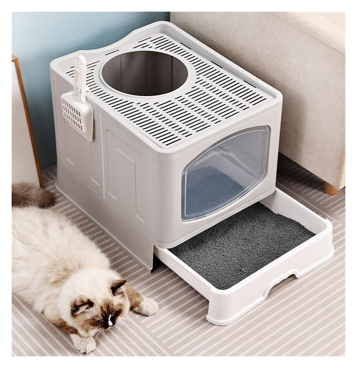 Foldable Cat Litter Box with Lid S191490