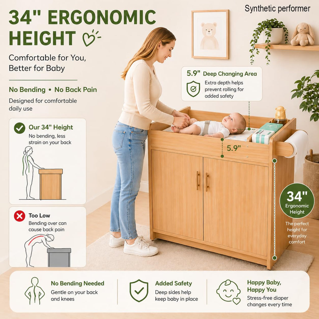 Daycare Changing Table with Storage & Changing Pad I1552