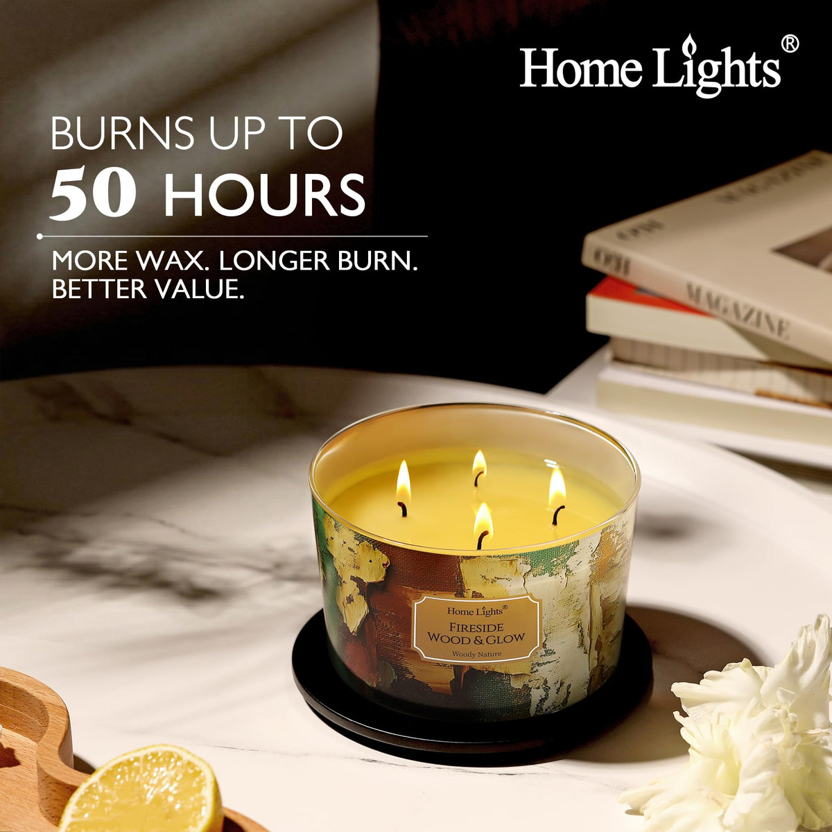 18oz Soy Wax 4-Wick Scented Candle Z605