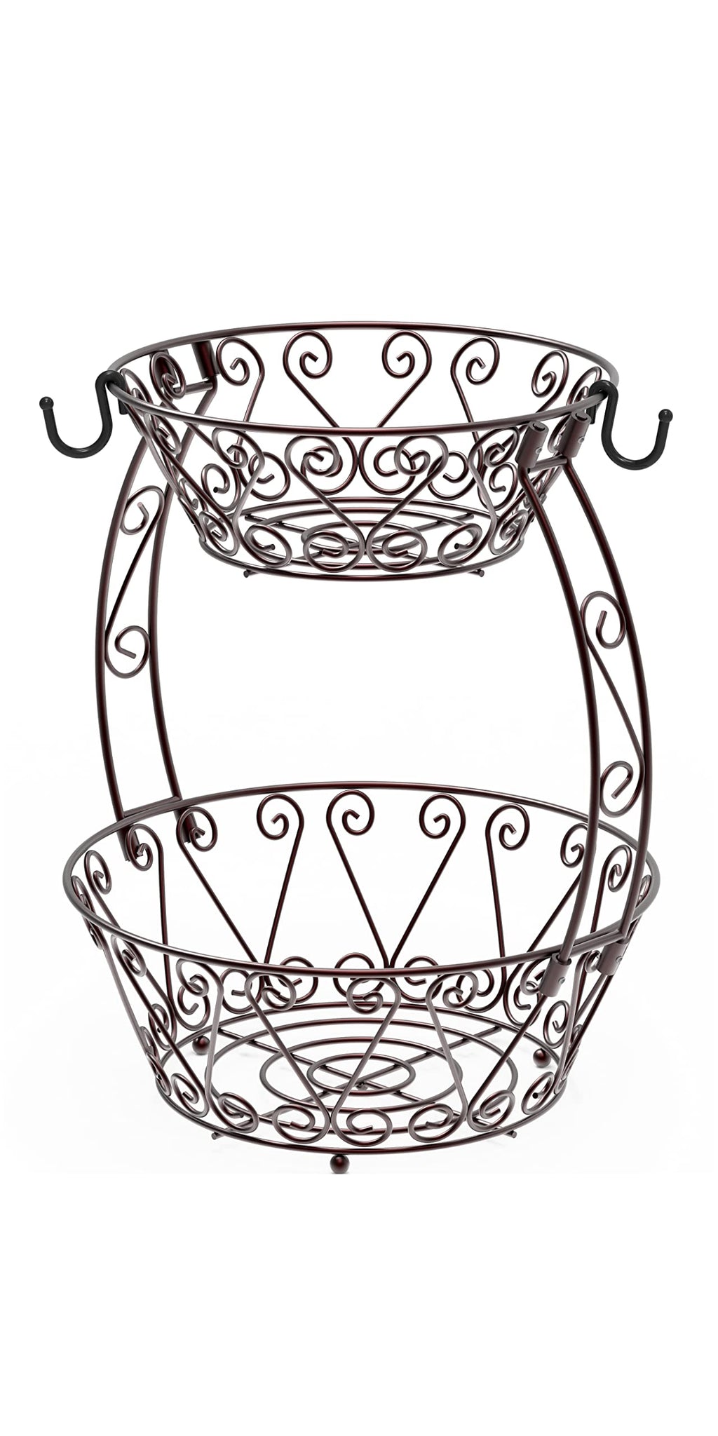 2-Tier Countertop Fruit Basket Bowl Storage C217001