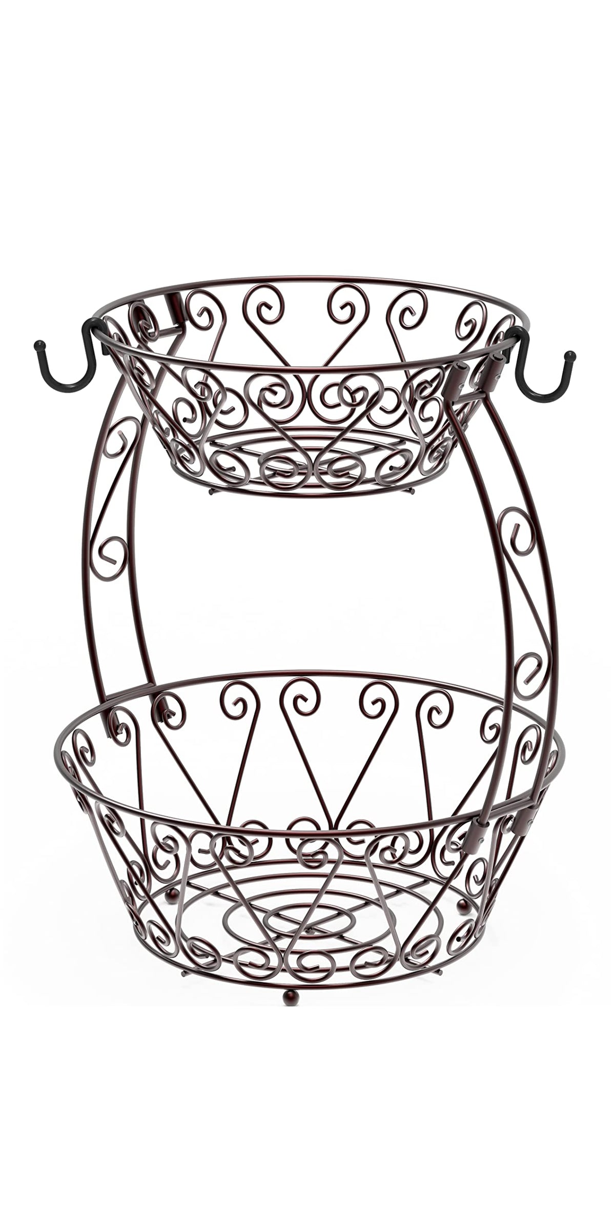 2-Tier Countertop Fruit Basket Bowl Storage C217001