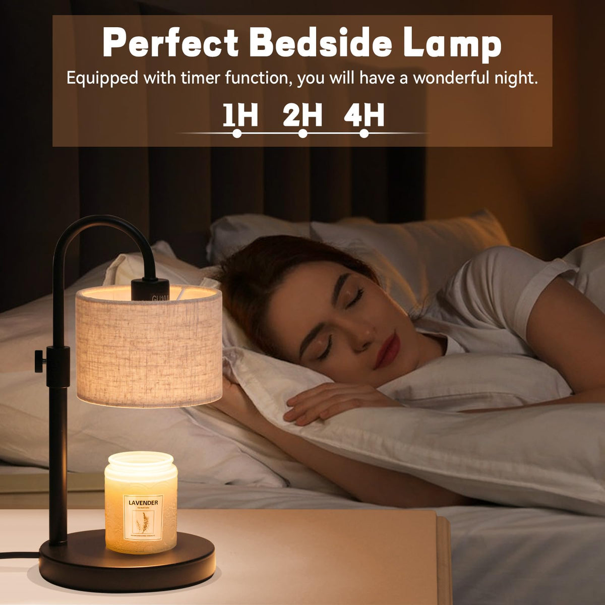 Candle Warmer Lamp with Timer, Adjustable Height L3401