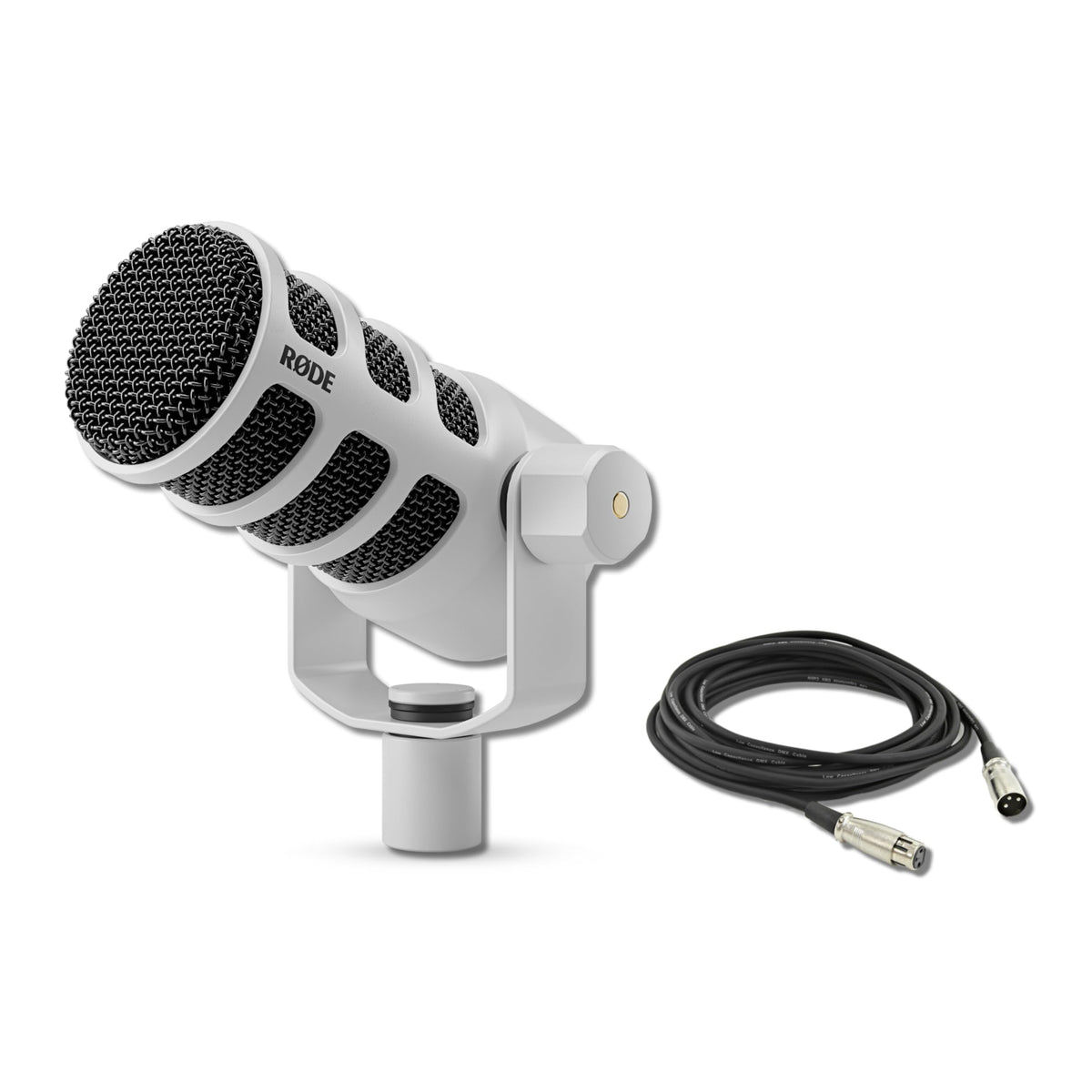 White Cardioid Dynamic Broadcast Microphone with XLR Cable S826