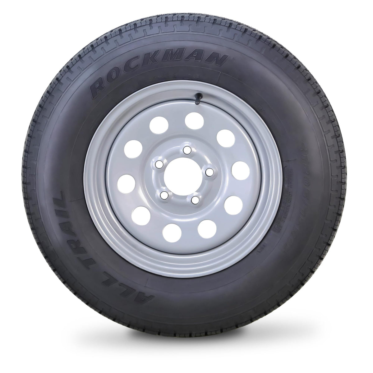 Trailer Tire Wheel ST205/75R15 8-Ply Silver Mod Rim E2851