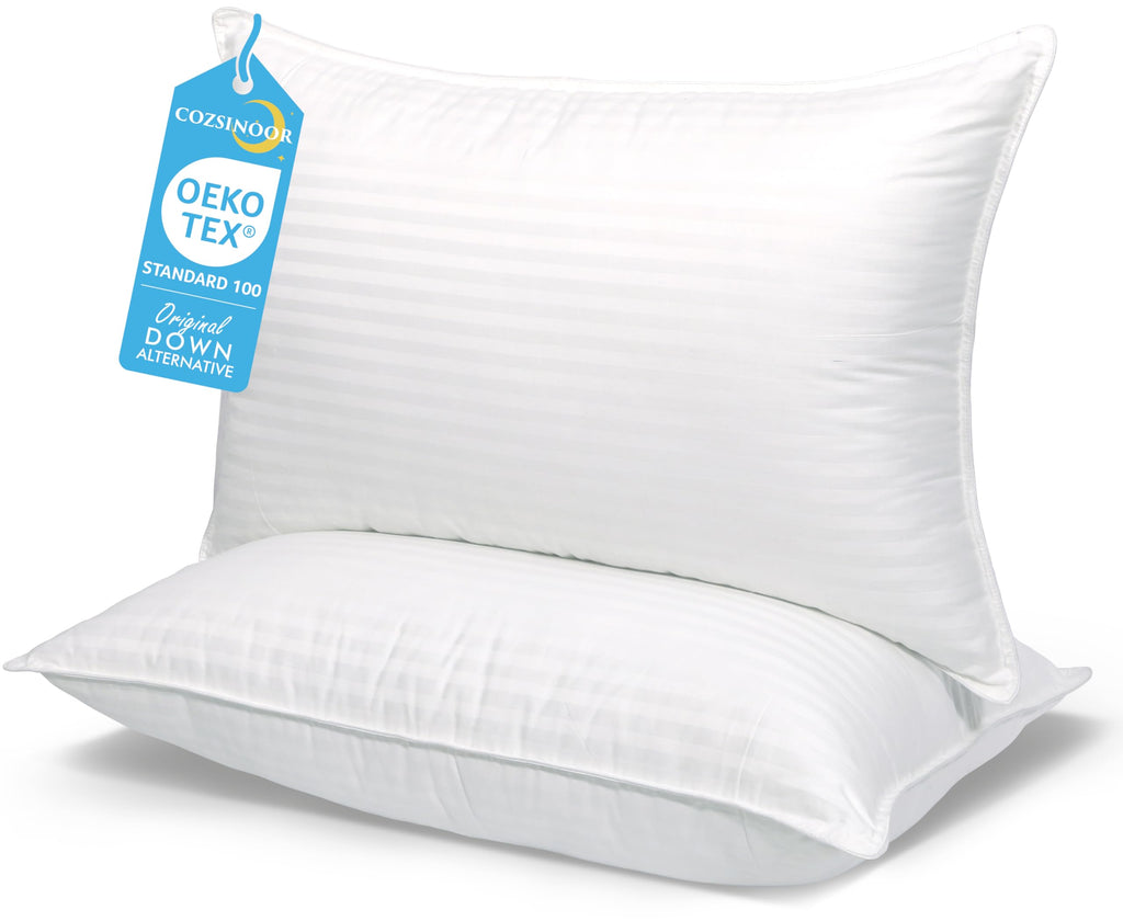 Queen Size Microfiber Bed Pillows Set of 2 T290923