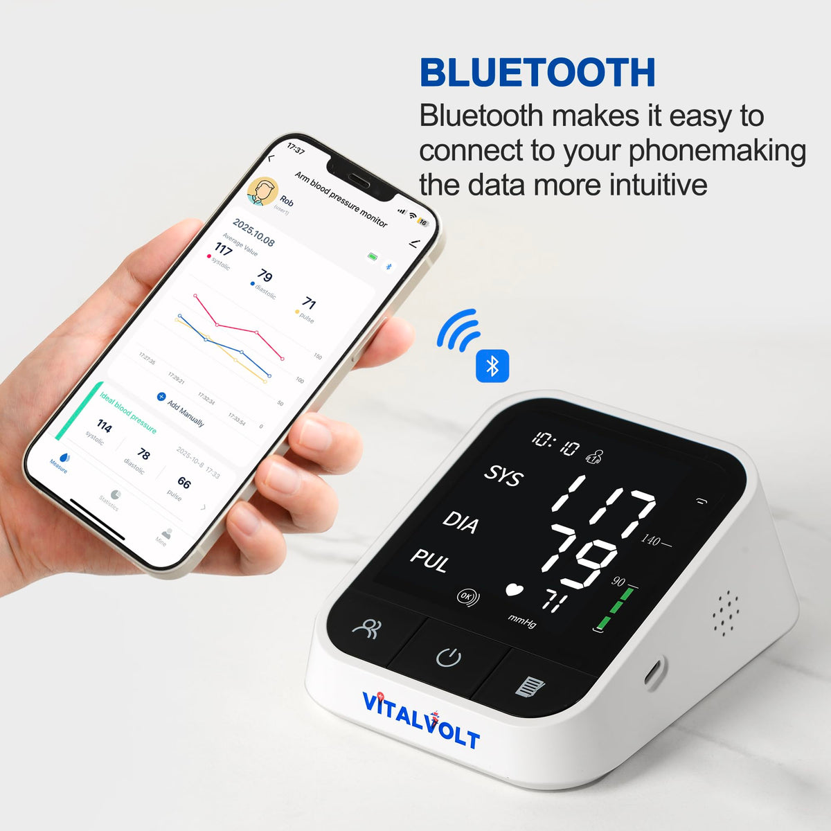 Automatic Arm Blood Pressure Monitor with Adjustable Cuff Z642