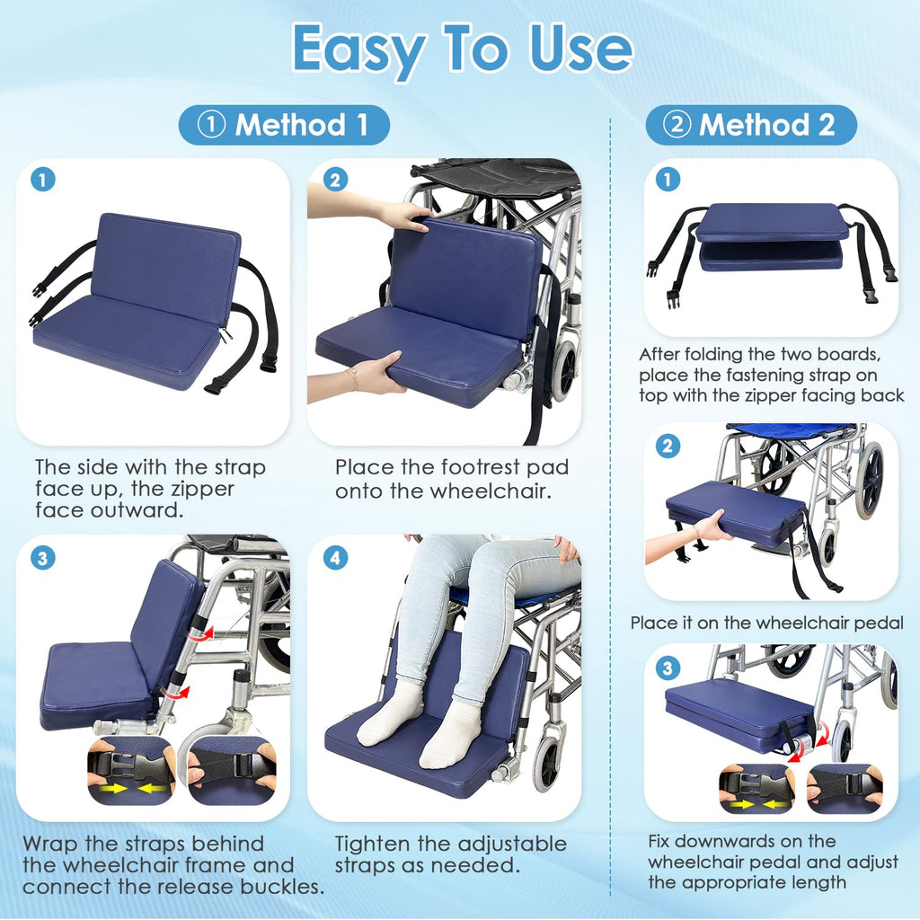 Wheelchair Foot Rest Elevating Extender Leg Rest Replacement Pad G9581