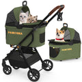 Foldable Pet Stroller with Detachable Carrier G18392