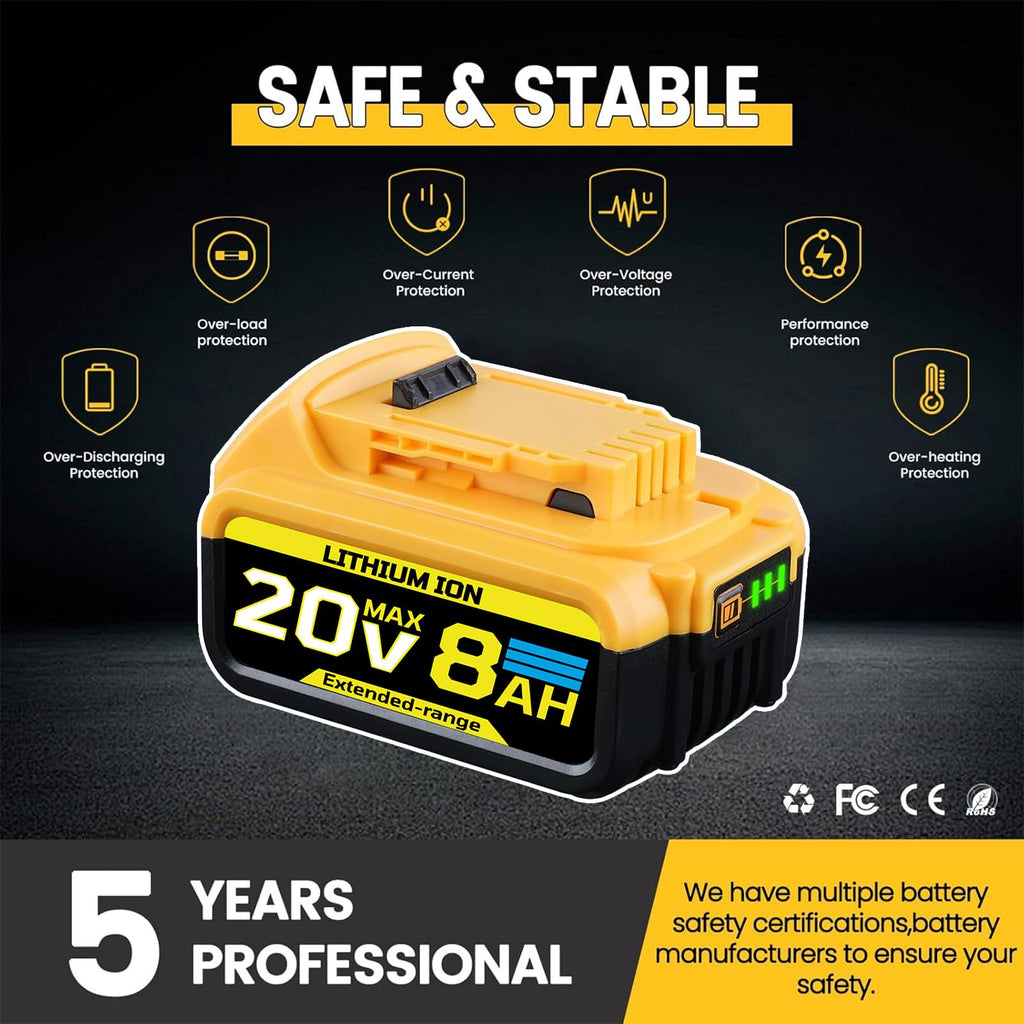 8.0Ah 20V Replacement Battery X384802