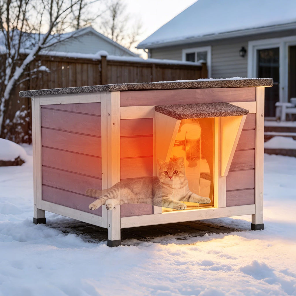 Outdoor Cat House with Insulated Liner E20330