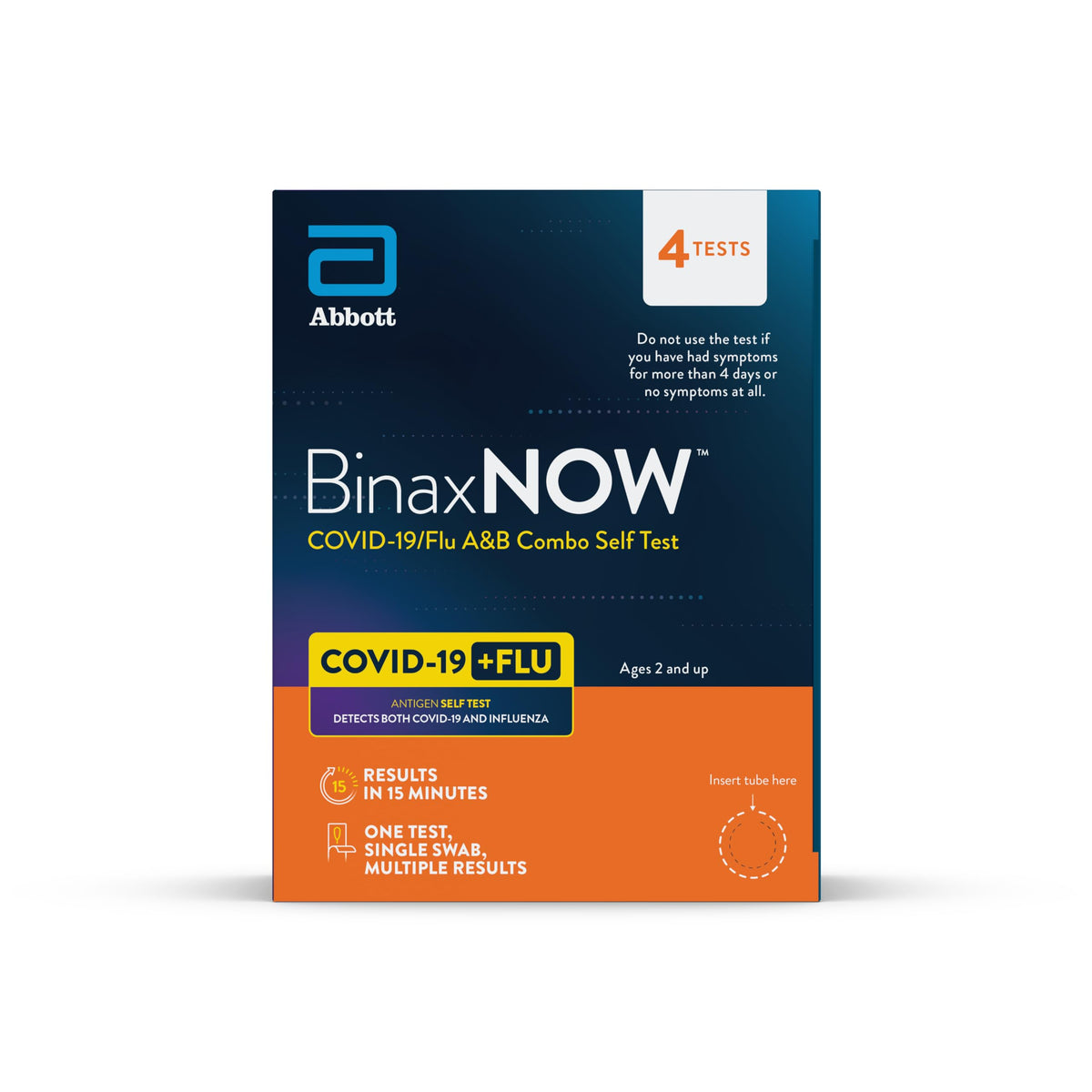 COVID-19/Flu A&B Combo Self Test, 4 Tests S406