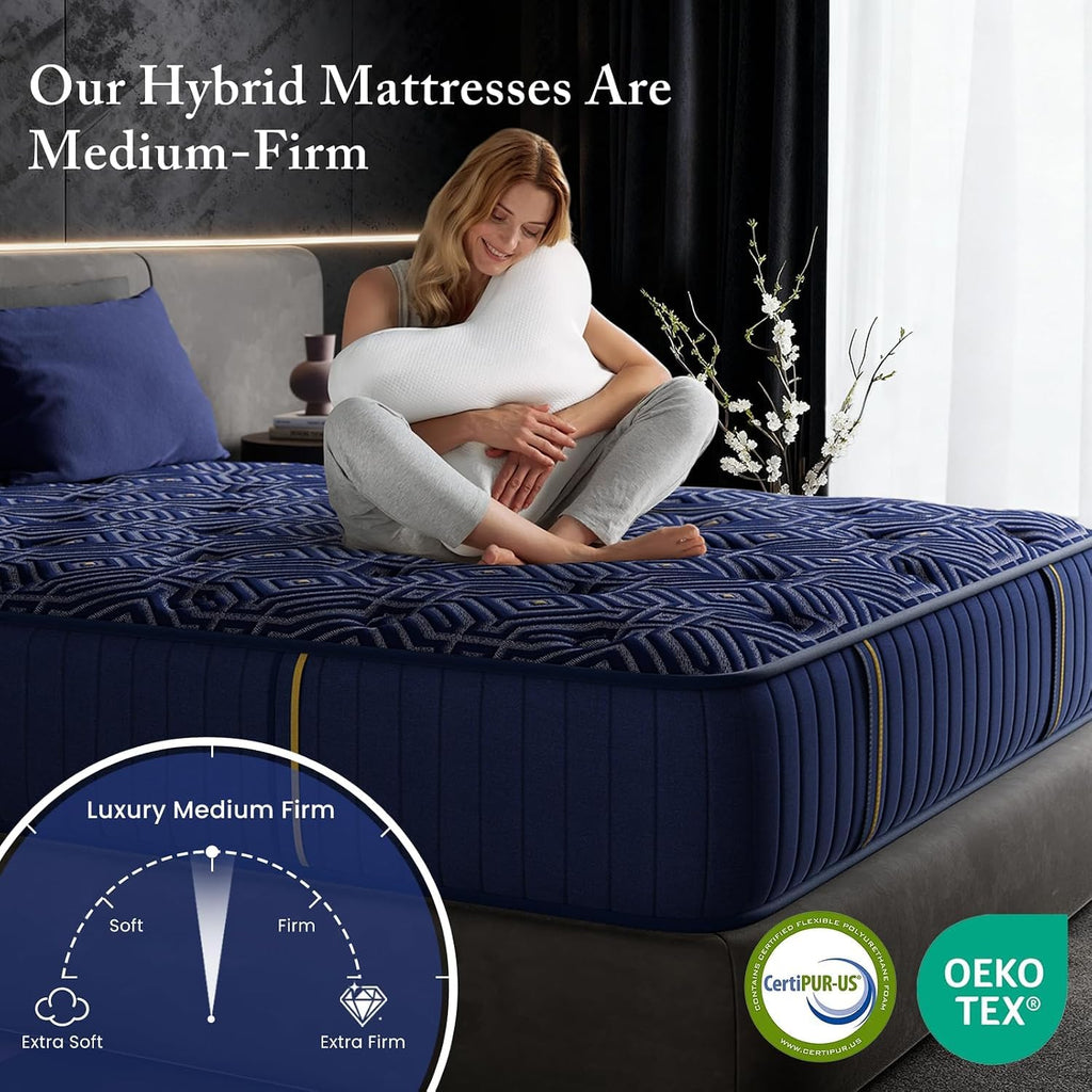 Queen 14 Inch Hybrid Gel Memory Foam Mattress in a Box W73510