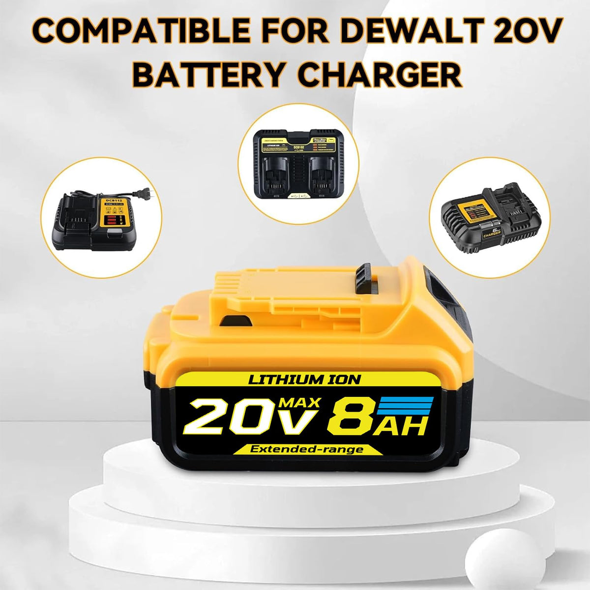 8.0Ah 20V Replacement Battery X384802