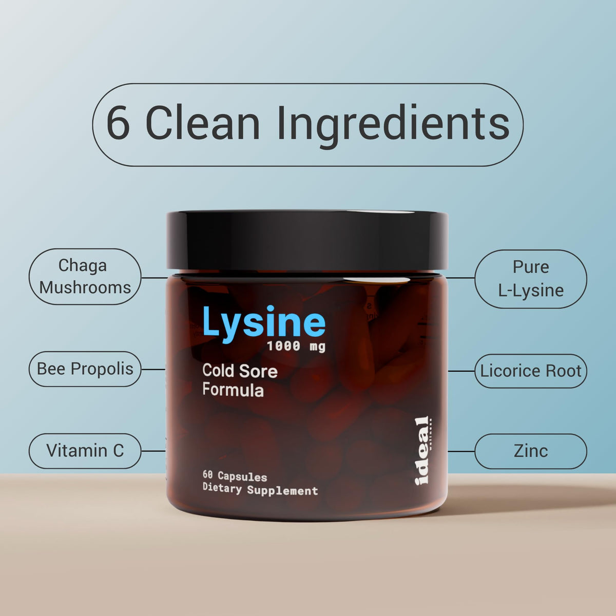 Lysine 1000mg Capsules with Vitamin C, Zinc & Licorice Root M569