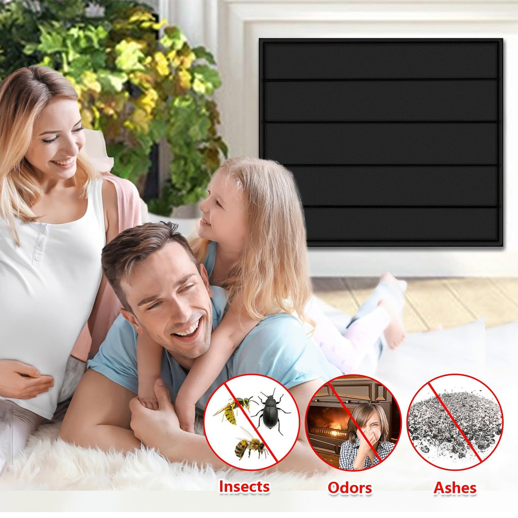 Magnetic Fireplace Cover 39"x32" Draft Stopper P28905