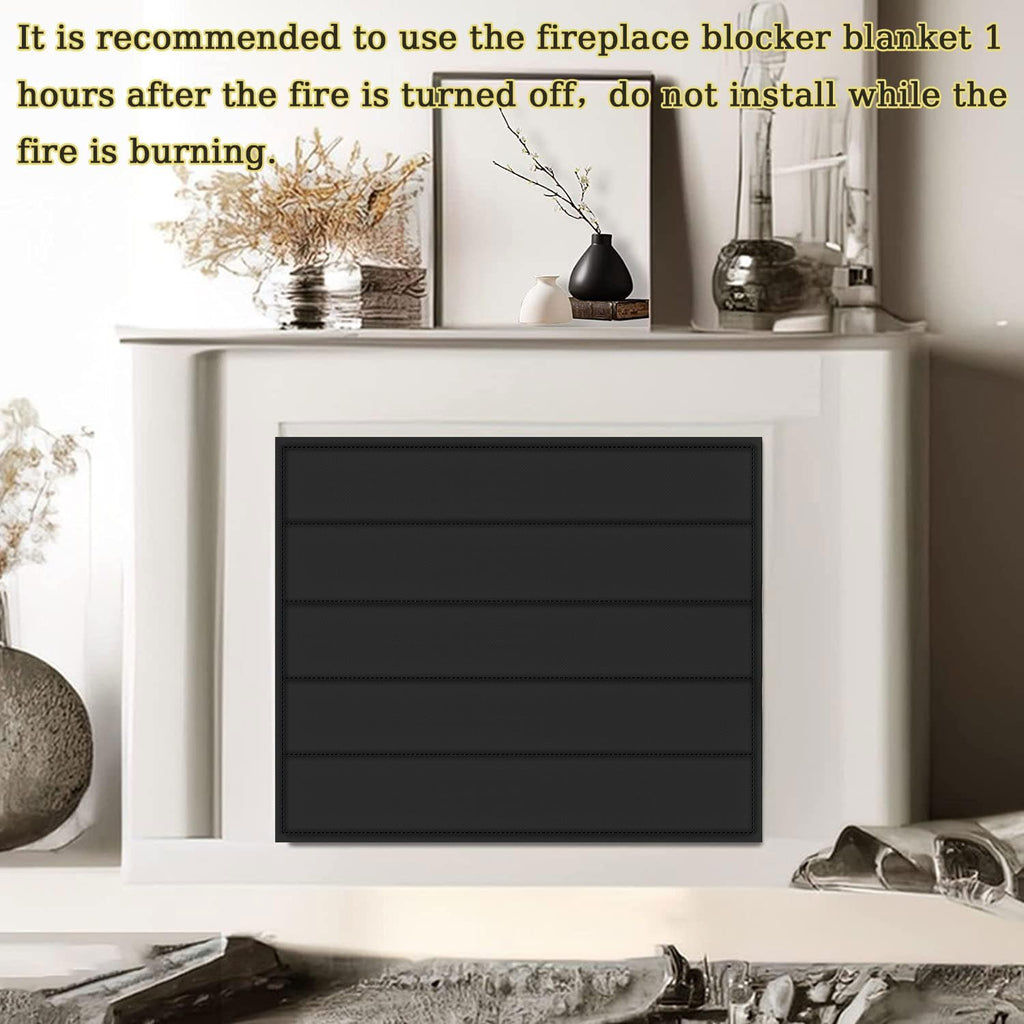 Magnetic Fireplace Cover 39"x32" Draft Stopper P28905