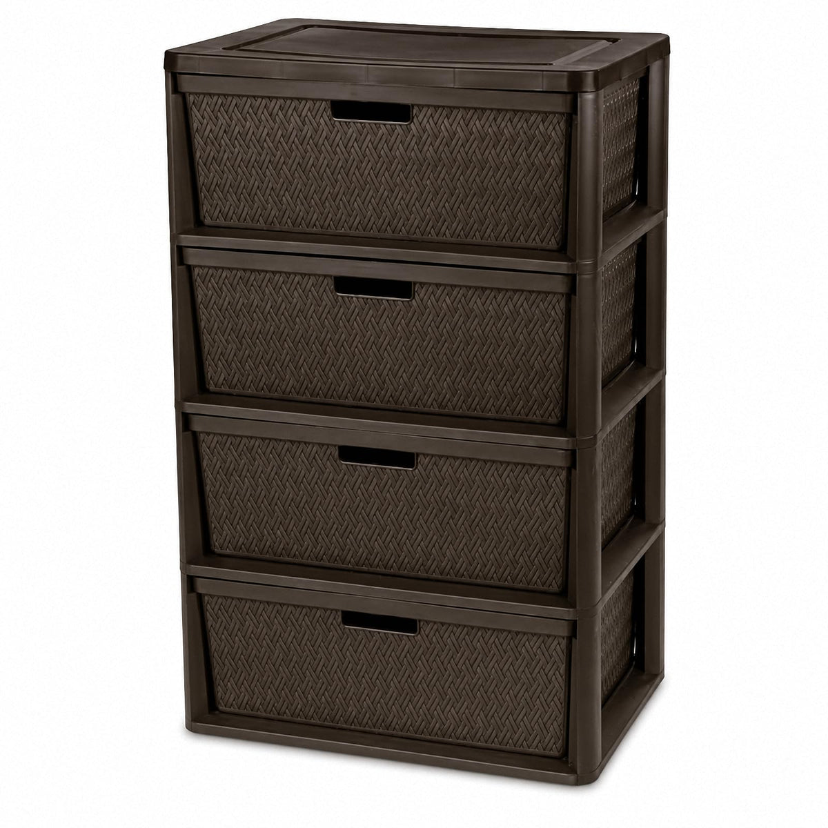 Wide 4-Drawer Storage Organizer Tower with Removable Bins U52853