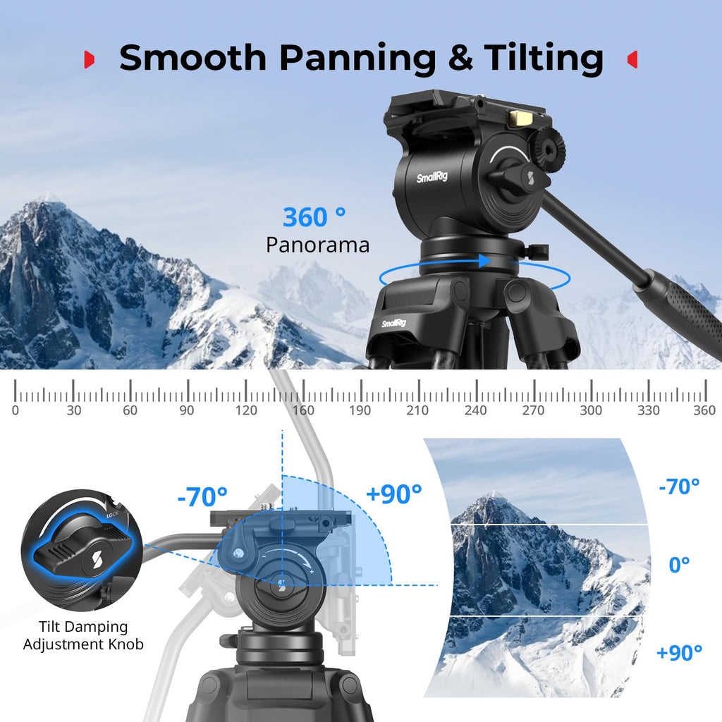 Carbon Fiber Heavy Duty Video Tripod with Fluid Head U75694