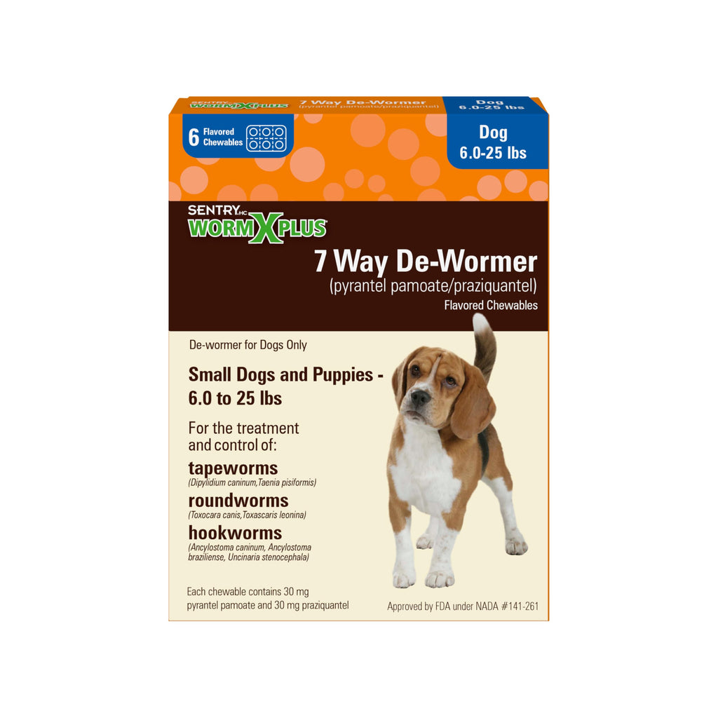 7 Way De-Wormer Chewables for Dogs, 6 Count M635