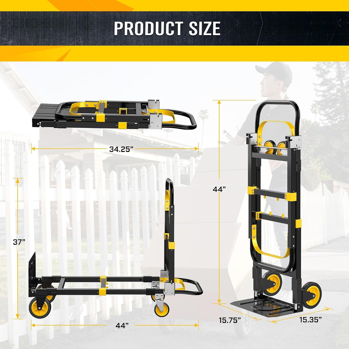600lbs 3 in 1 Folding Hand Truck Dolly R814