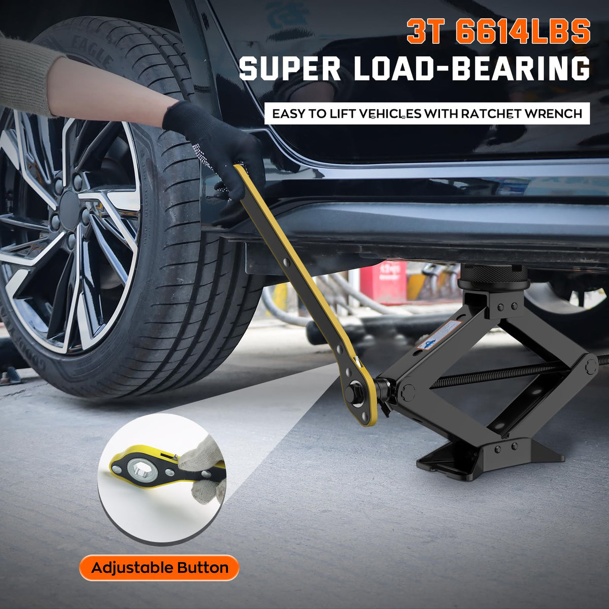 3 Ton Scissor Jack with Lug Wrench Z570795