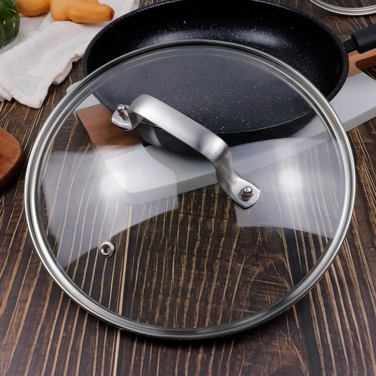 10 Inch Glass Lid for Cast Iron Skillet and Frying Pan T8660
