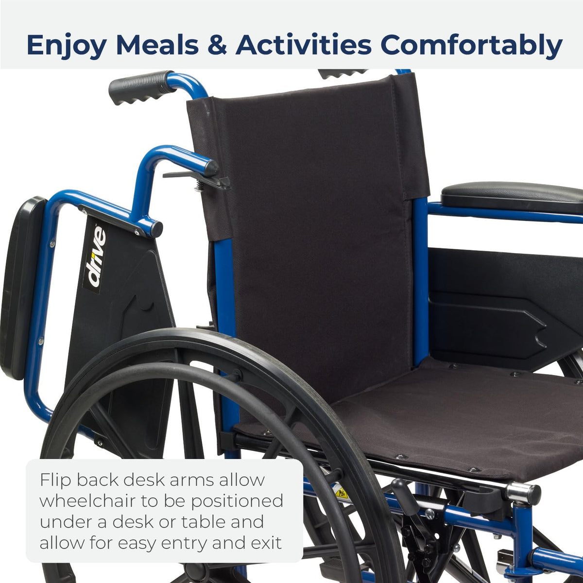 Blue Streak Foldable Wheelchair with Leg Rests Y907209