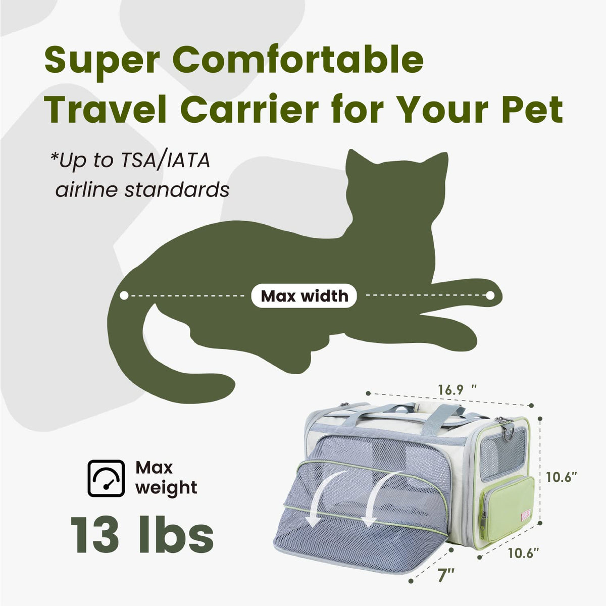 Airline Approved Expandable Cat Carrier O43678