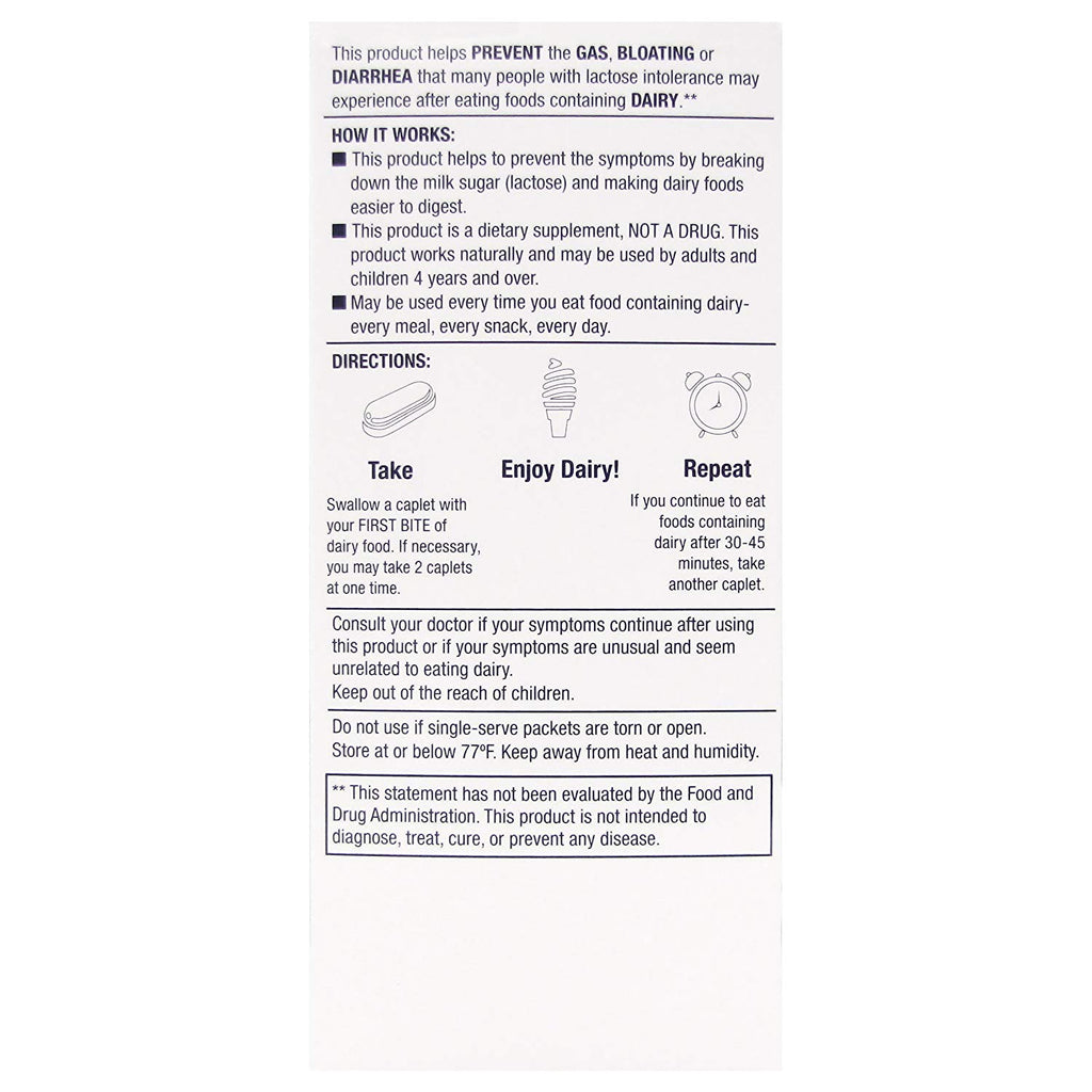 Lactase Enzyme 180 Caplets O85830