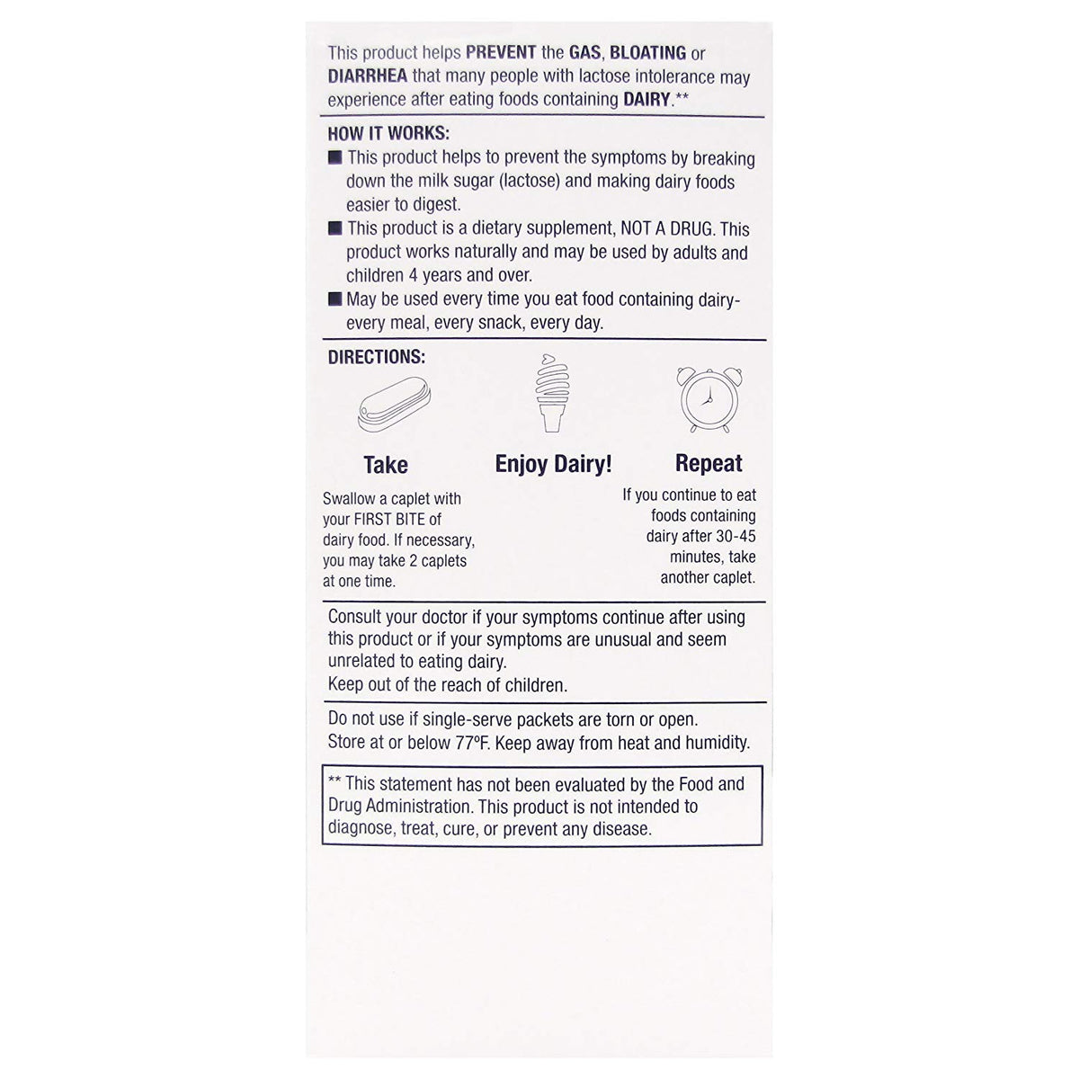 Lactase Enzyme 180 Caplets O85830