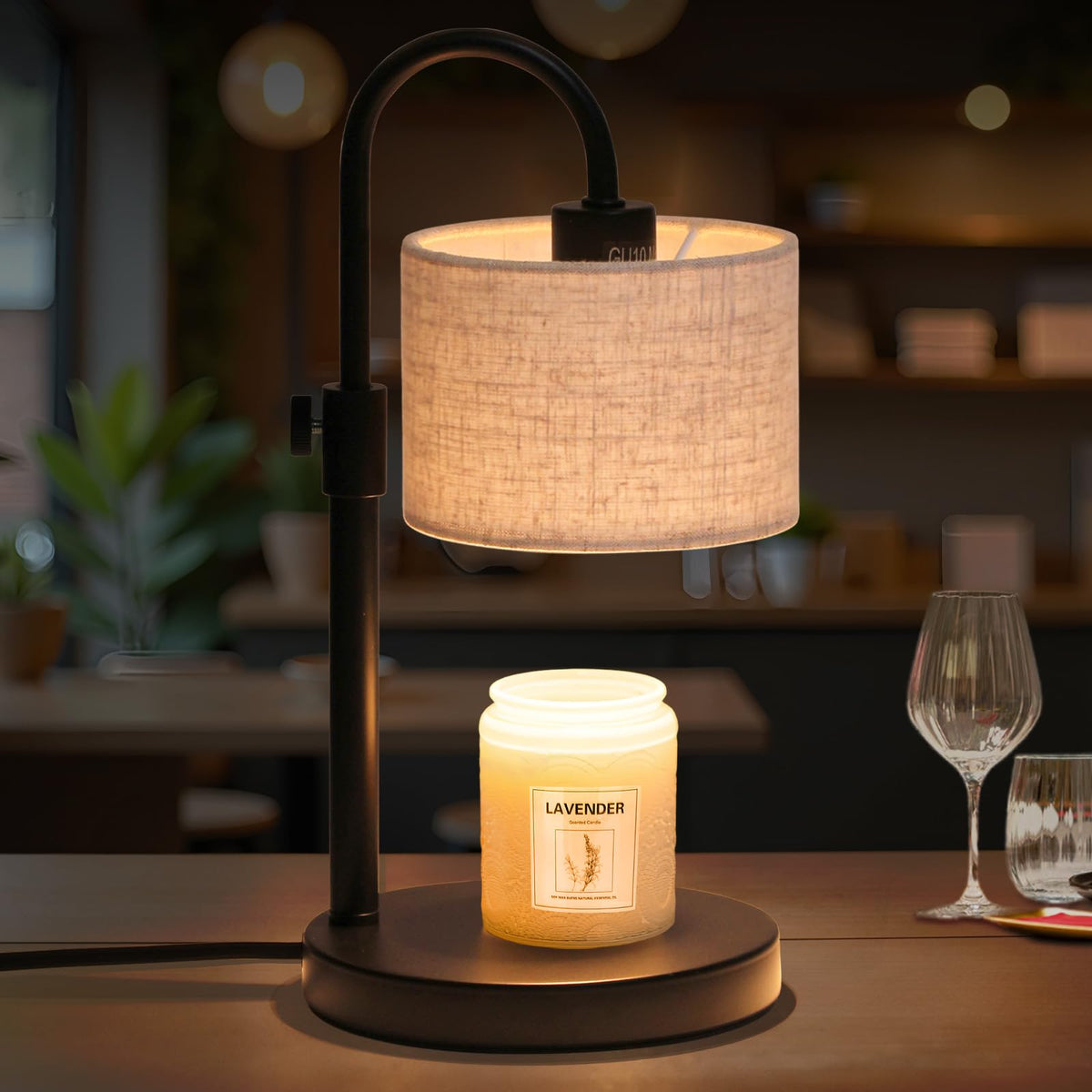 Candle Warmer Lamp with Timer, Adjustable Height L3401